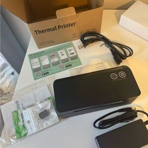 Black Thermal Printer with Accessories